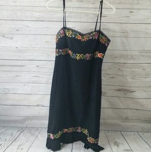 {Sue Wong} Embroidered Silk Dress